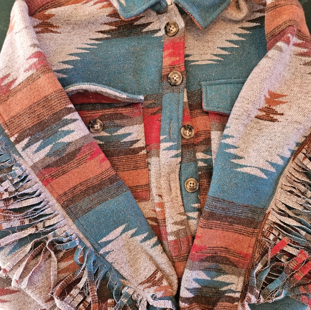Southwestern Aztec Patterned Jacket - image 12